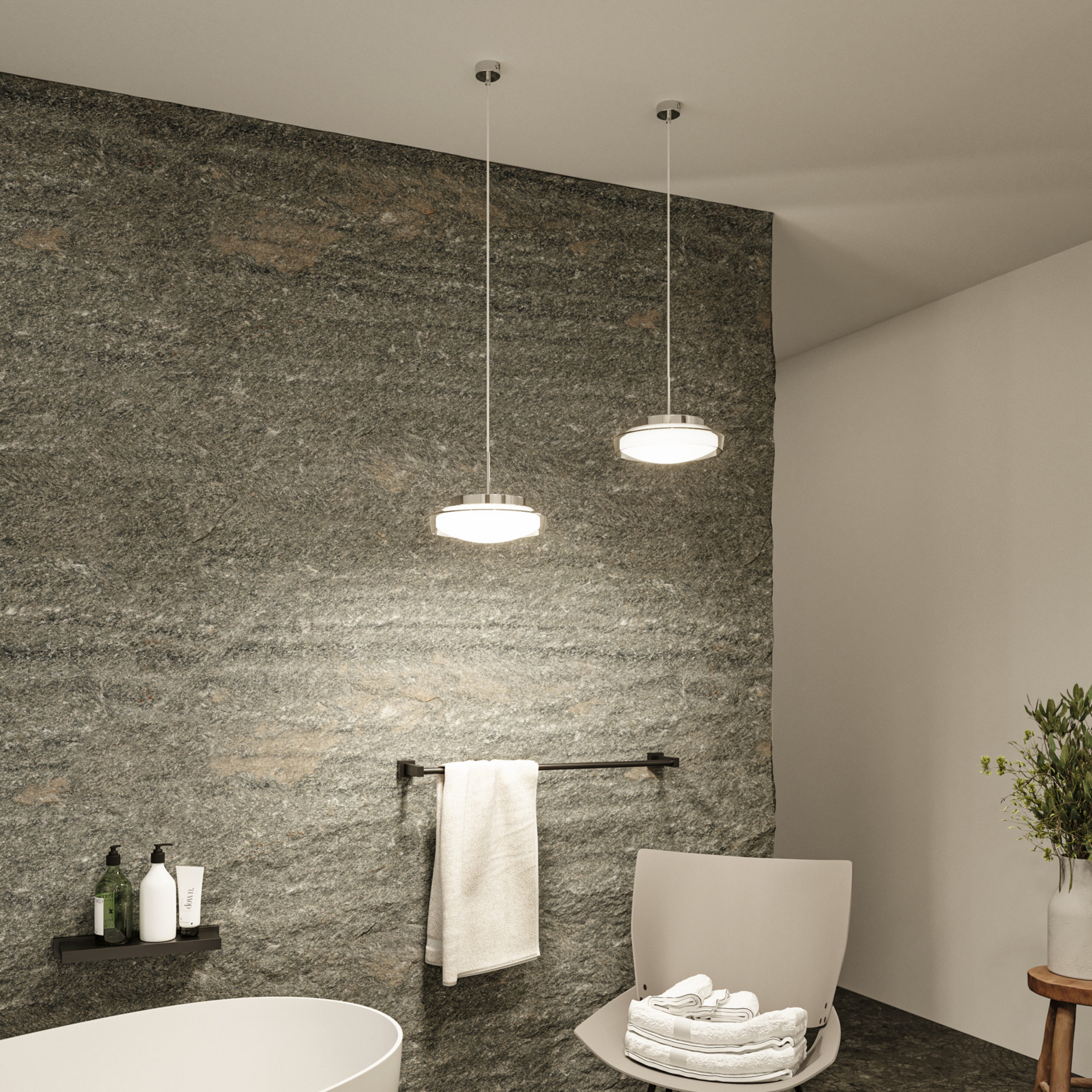 Paulmann Luena LED svietidlo IP44 chróm Ø 25 cm