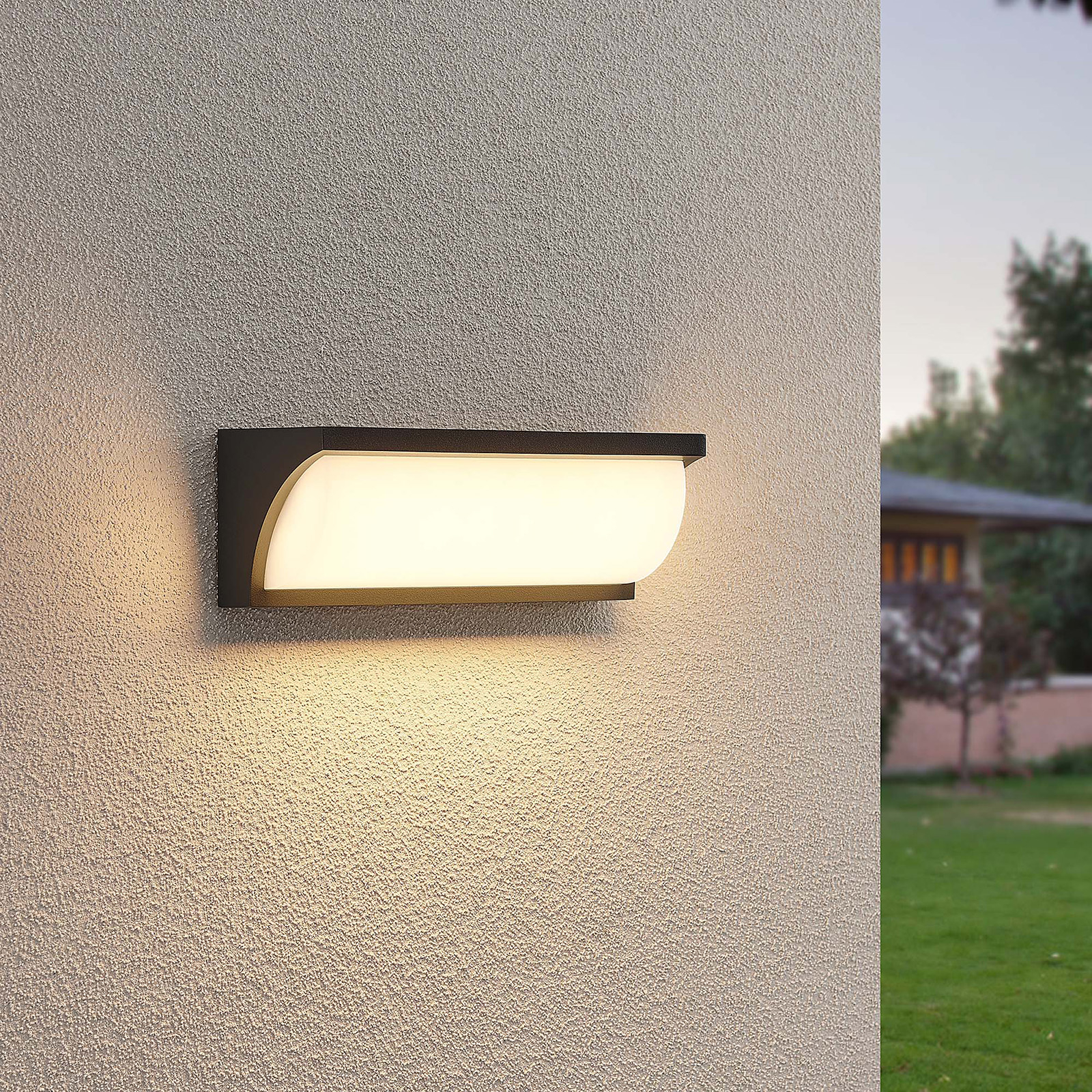 Aune LED ExteriorAplique de Pared Anthracite - Lucande