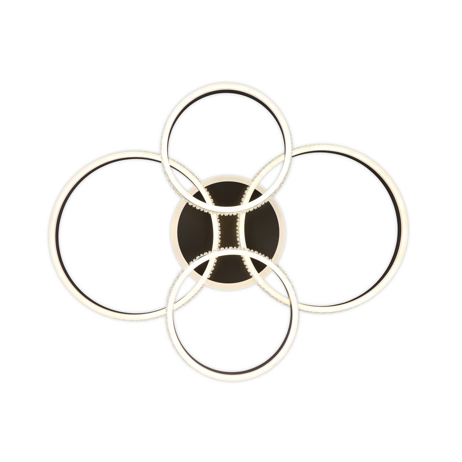 Lampa sufitowa LED Grouni, długość 85 cm, kolor tytanowy, CCT