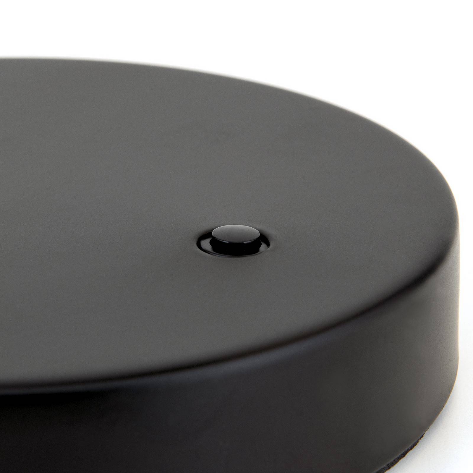 Lampa stołowa Gili, czarna matowa, stal, wysokość 35 cm, E27