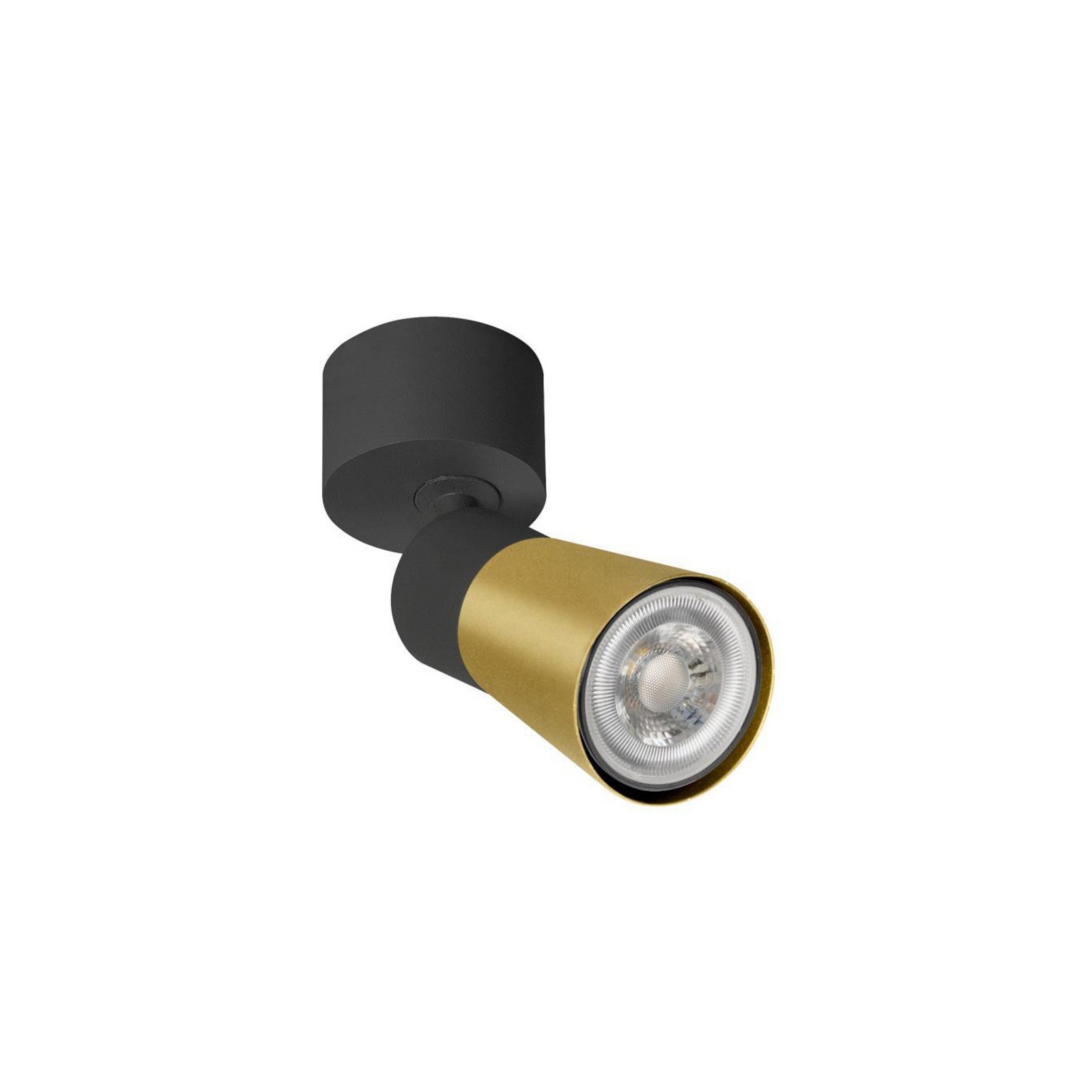 SLV Deckenlampe Puri 2.0 Cone, schwarz/goldfarben, Ø 5 cm