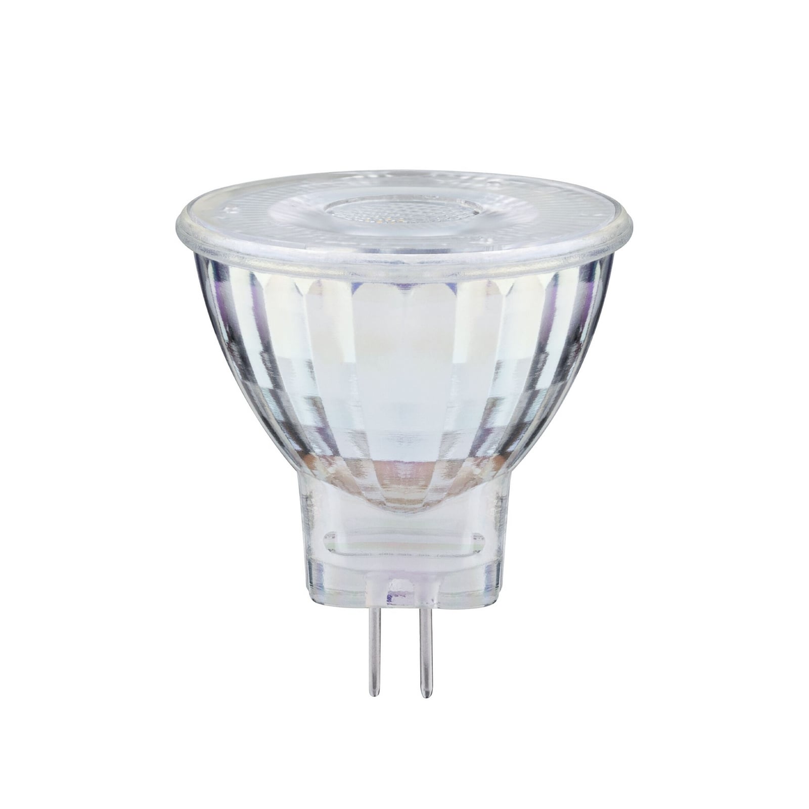 Paulmann LED-reflektorpære, GU4, 1,8 W, 2700 K, sølv, sett med 3 stk. Paulmann LED-reflektorpære, GU4, 1,8 W, 2700 K, sølv, sett med 3 stk.