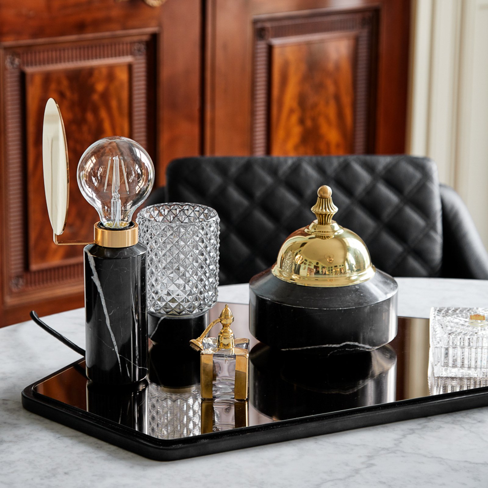 Blindspot Stolní Lampa Black Marble - Design By Us