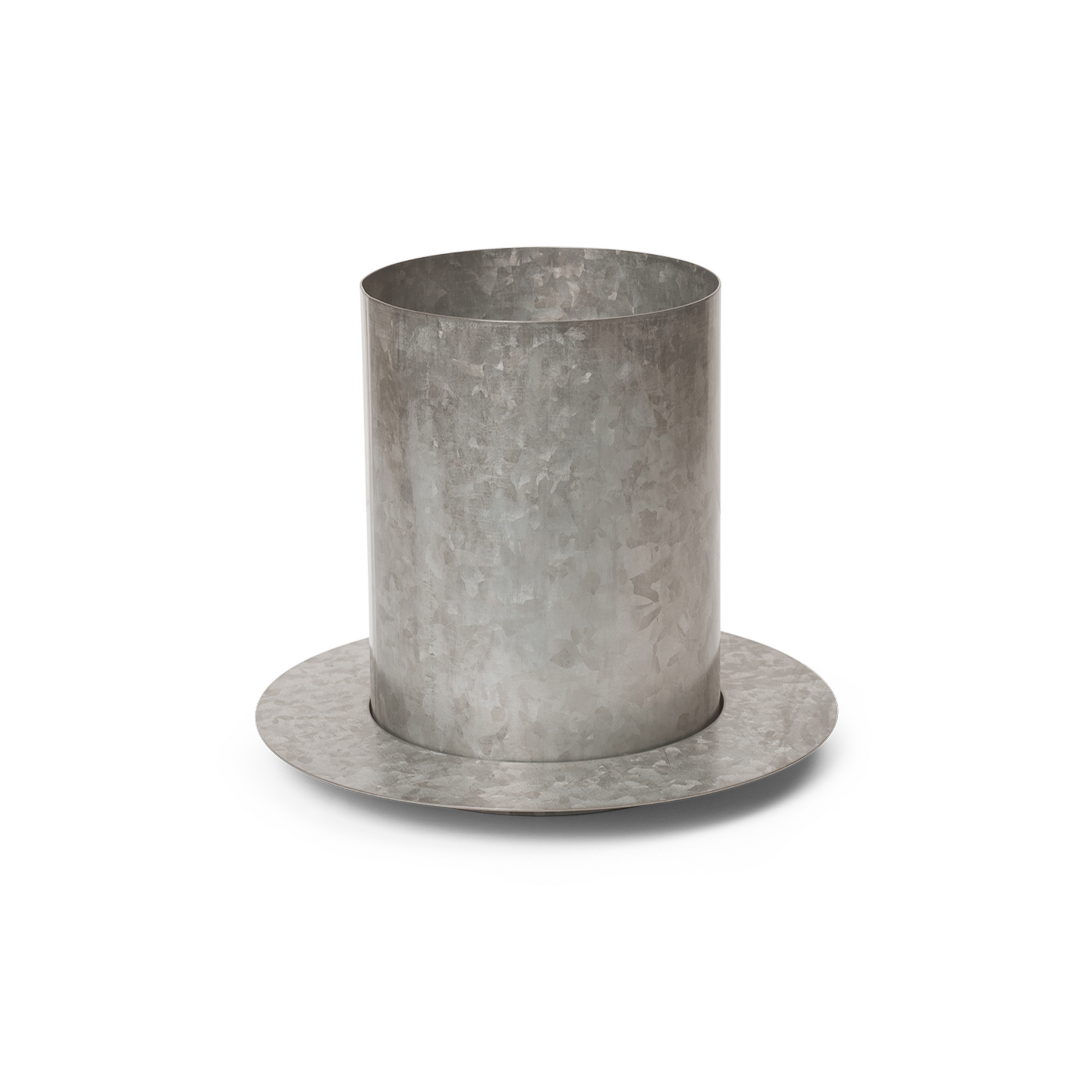 Auran flower pot, grey, height 21 cm, iron - ferm LIVING