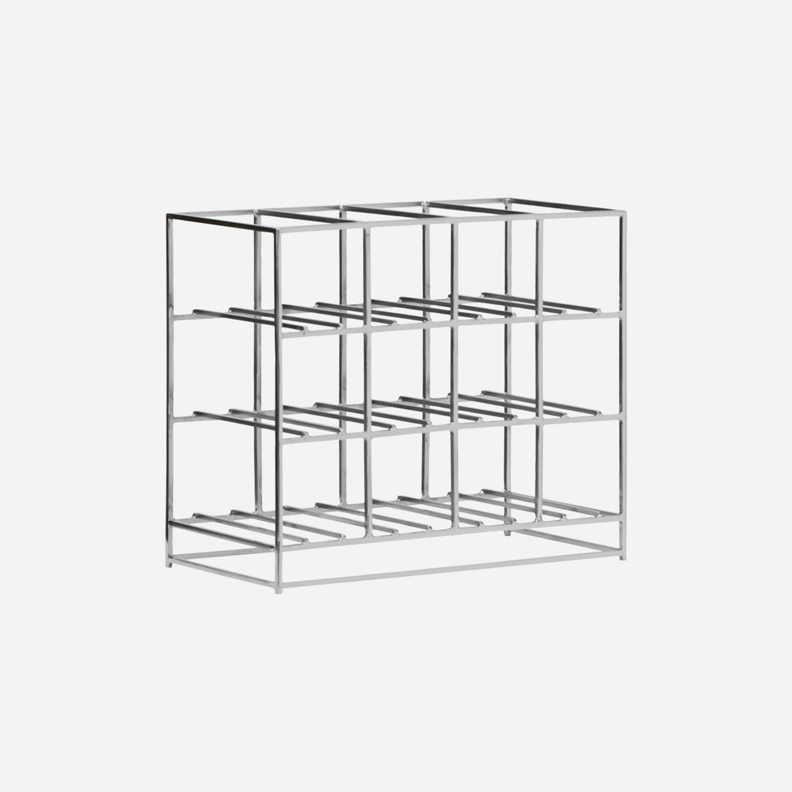 HD12 Wine rack, silver, 41x35x20 cm, metal - House Doctor HD12 Wine rack, silver, 41x35x20 cm, metal - House Doctor