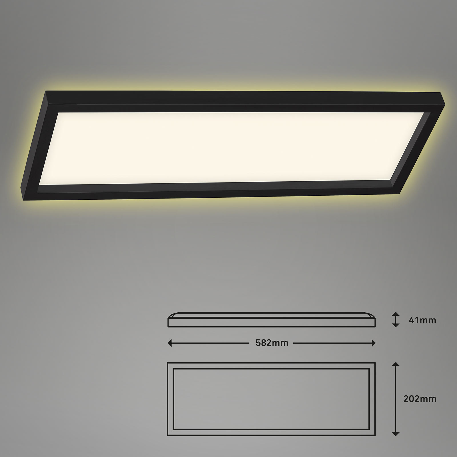 LED-Deckenlampe 7365, 58 x 20 cm, Indirekt-Effekt