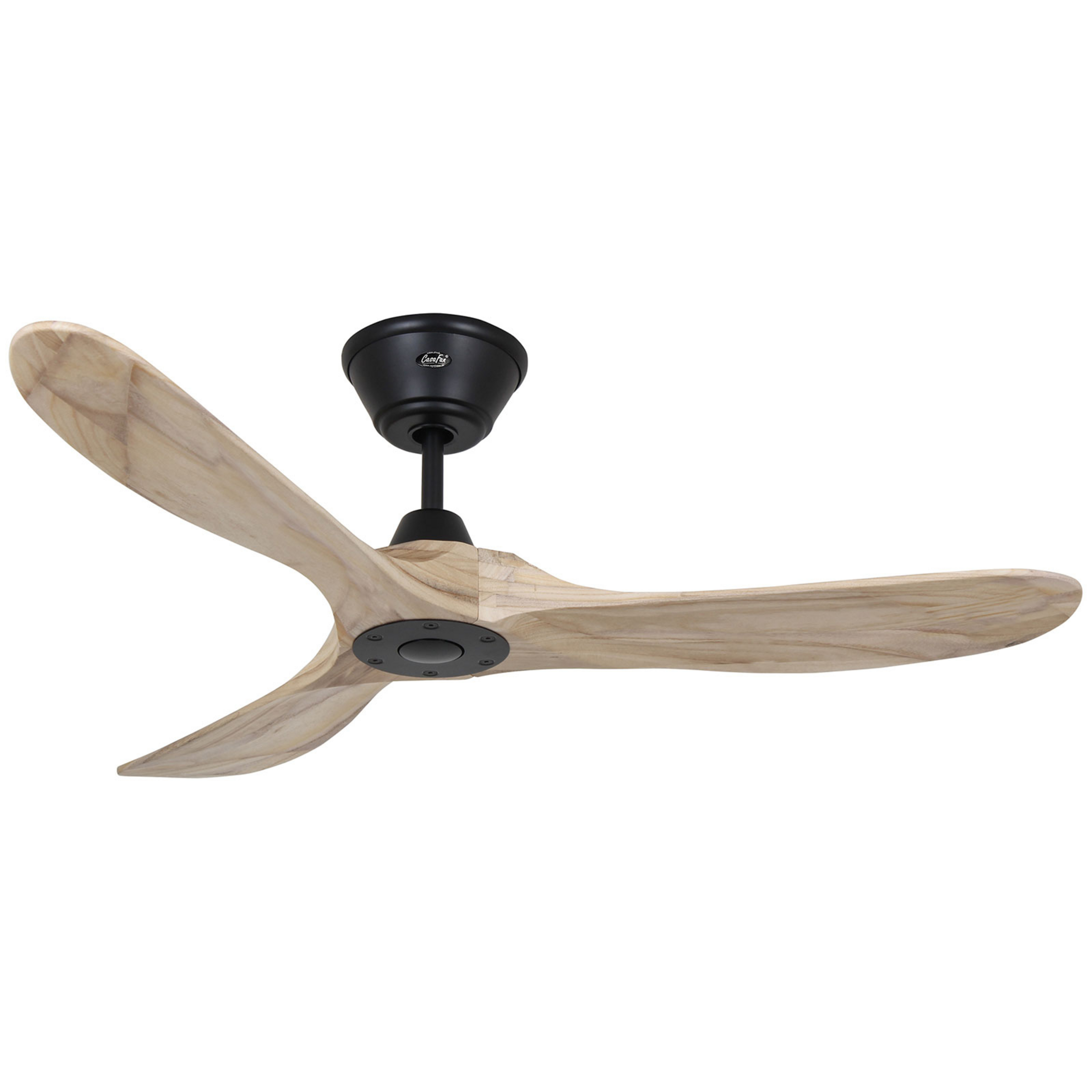 ECO GENUINO Ventilatore da soffitto nero/legno chiaro 122 - CasaFan