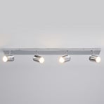 Lindby Dejan bathroom ceiling light, 85cm, 4-bulb, chrome, IP44