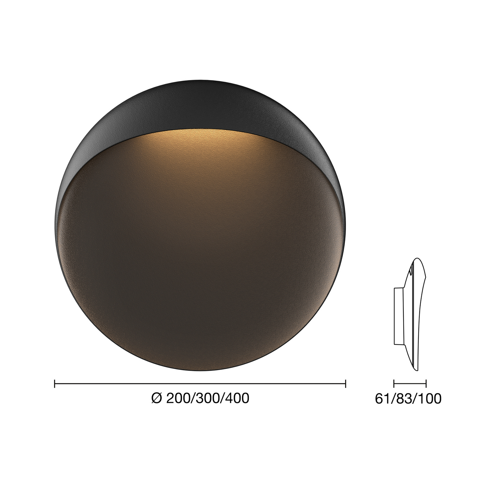 Flindt Applique Murale Ø300 3000K Black - Louis Poulsen