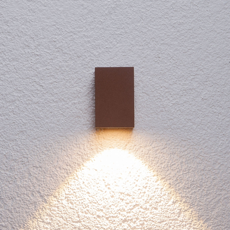 Rustbrun Tavi utendørs LED-vegglampe, 9,5 cm