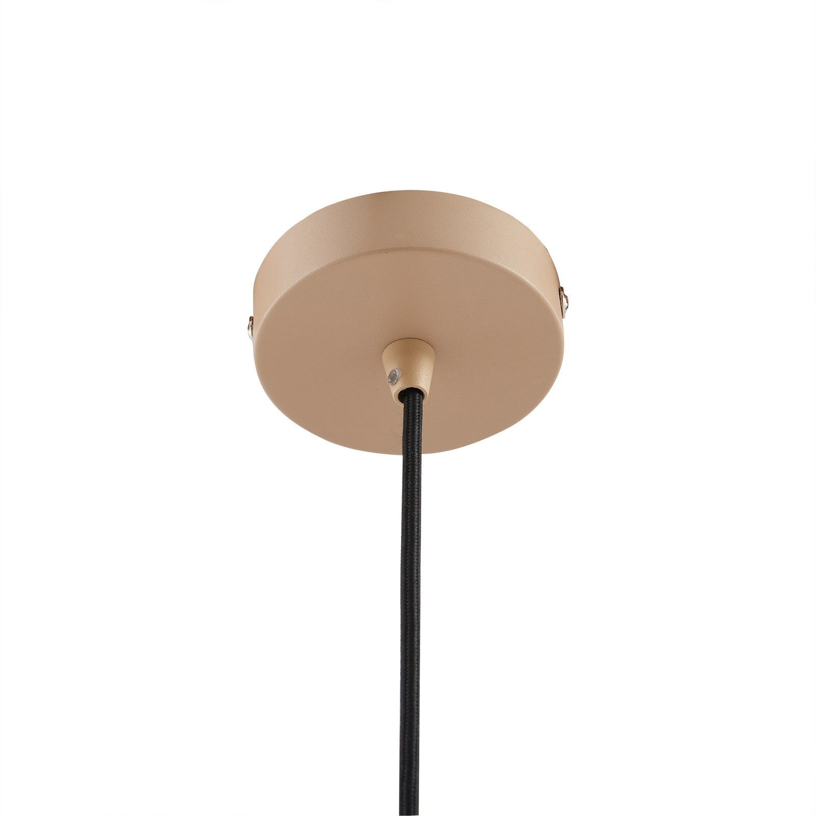 Lindby suspension Clarine, beige, Ø 50 cm, métal