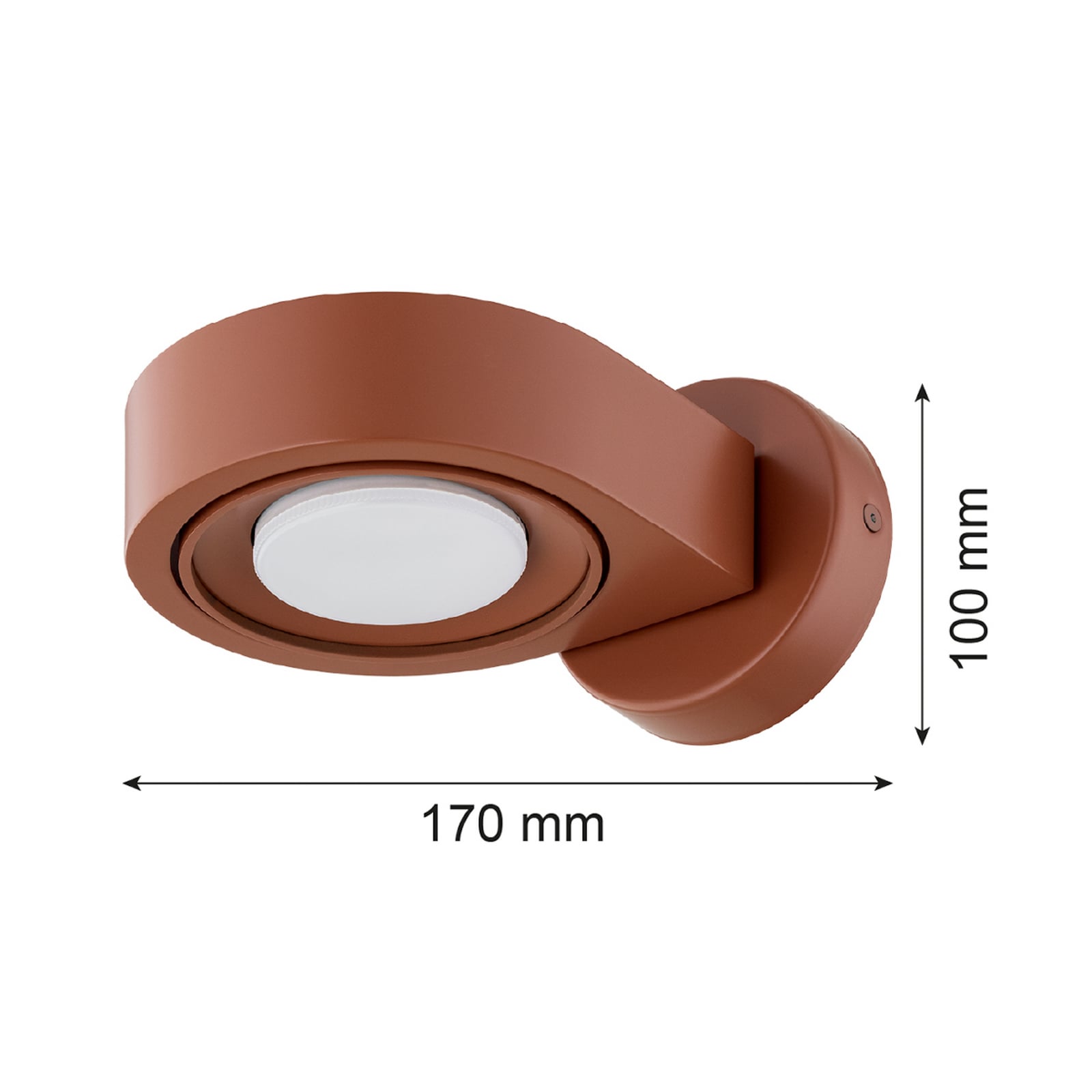 Foco de pared Lili, terracota, Ø 14 cm, GX53