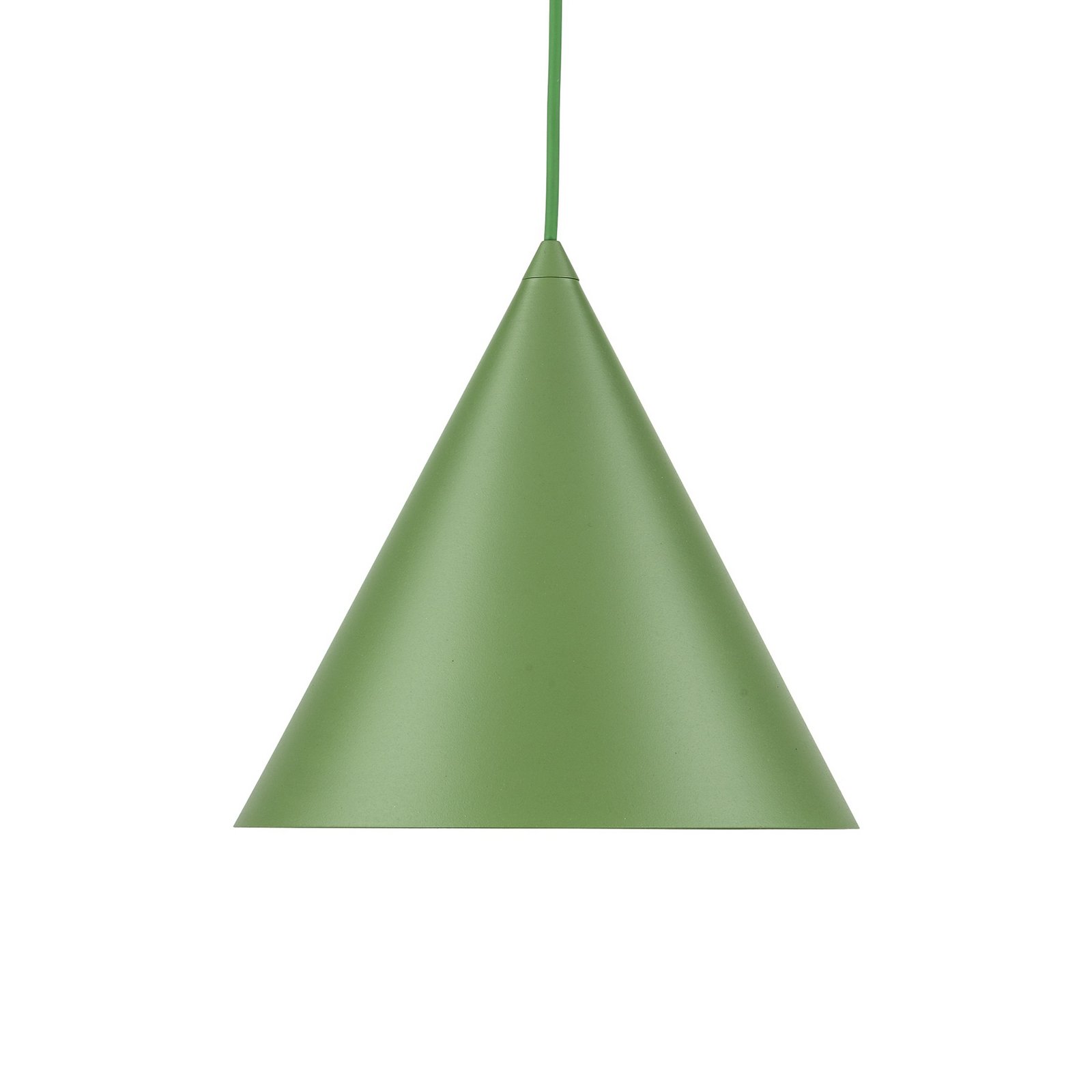 Závěsné světlo Cono, 1 žárovka, Ø 25 cm, zelené, E27