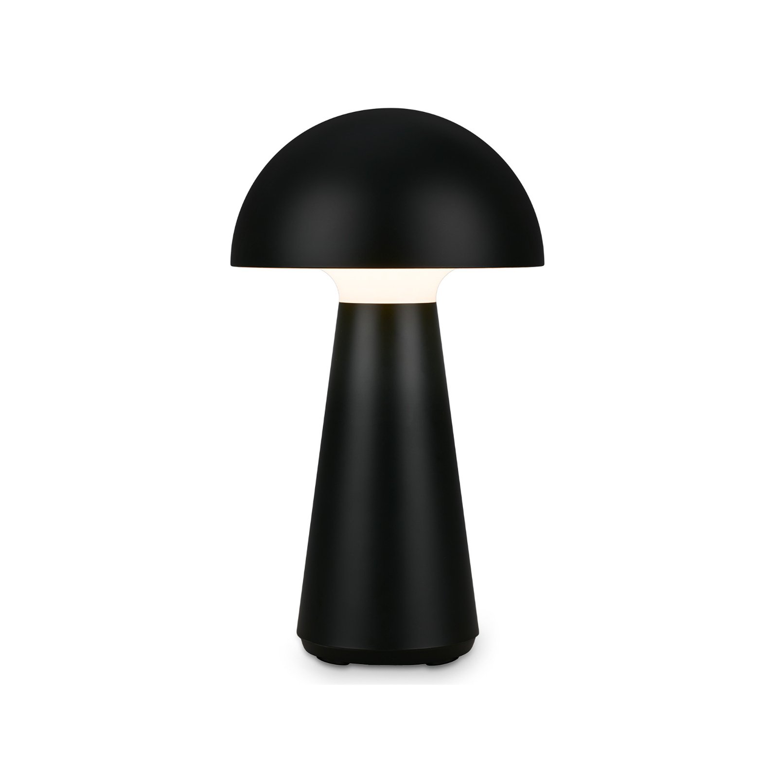 Uppladdningsbar LED-bordslampa Fungo, laddningsbar, svart
