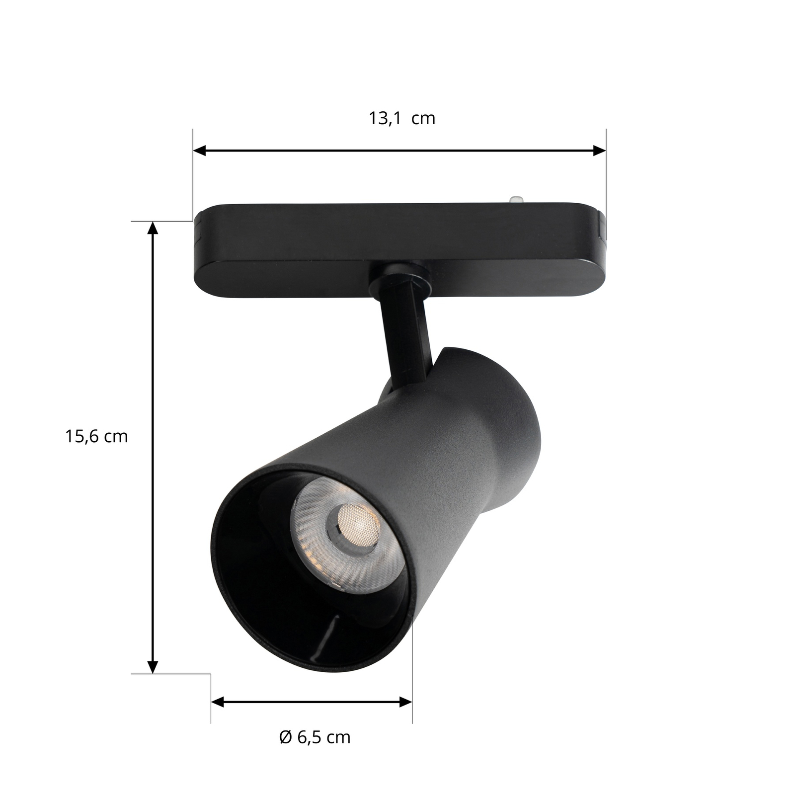 Lindby LED-spot 48 V Lumaro, svart, Ø 6,5 cm, plast