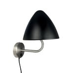 Oulu Zidna lampa Crna/Brushed Steel - DybergLarsen