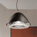 Kira SP P pendant lamp E27 crystal glass black