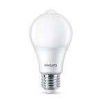 Philips LED lamp E27 A60 sensor 8W 2.700K mat