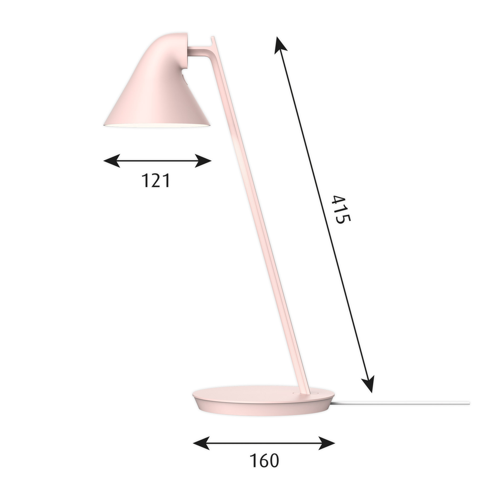 Louis Poulsen NJP Mini LED επιτραπέζιο φωτιστικό ανοιχτό ροζ