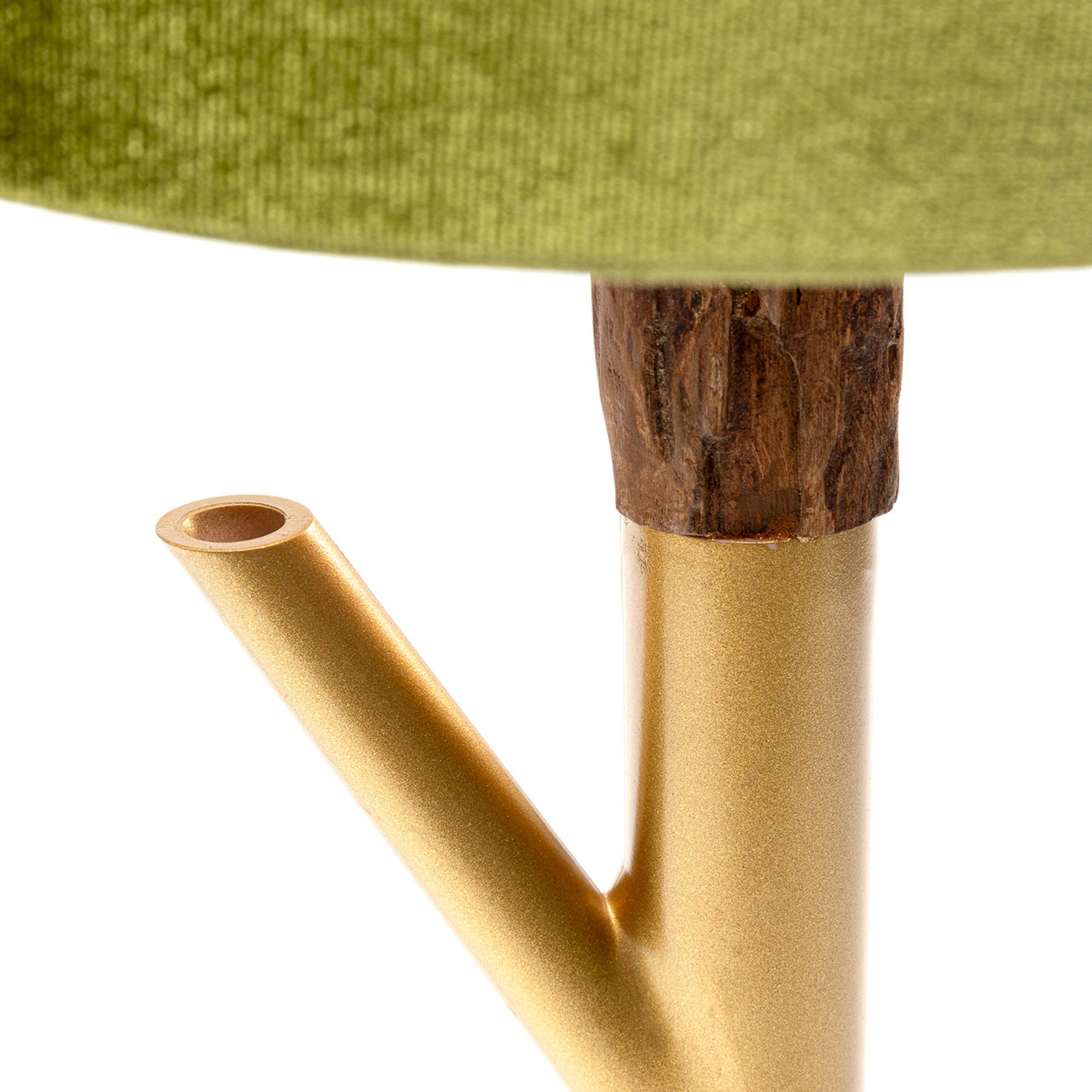 Kare namizna svetilka Twig, zelena/zlata, višina 74 cm, E27