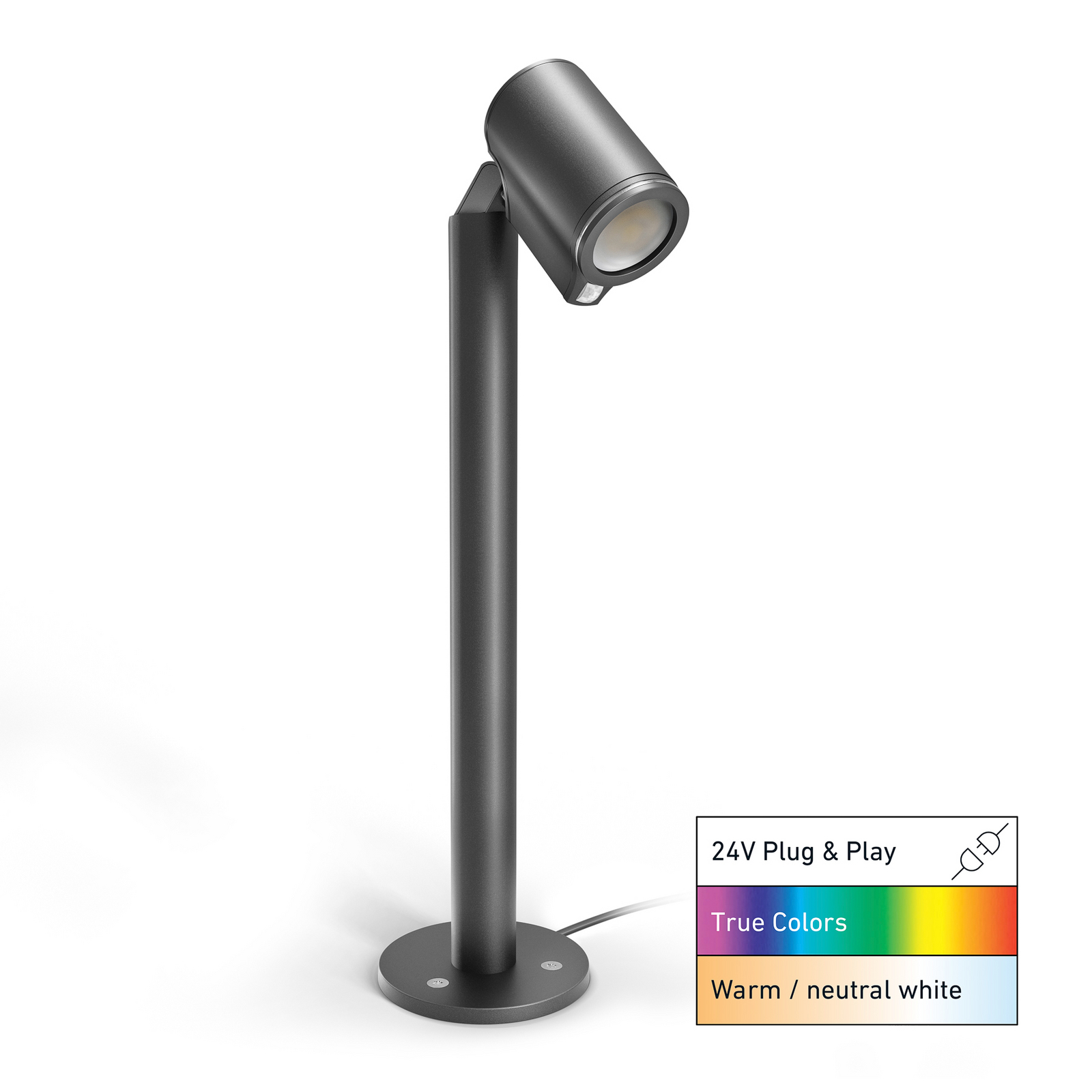 STEINEL Way SC LED talapzati lámpa, érzékelővel, fekete, IP65, RGBWW STEINEL Way SC LED talapzati lámpa, érzékelővel, fekete, IP65, RGBWW