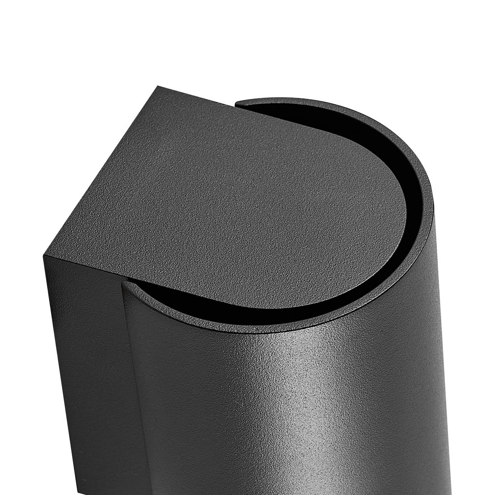 Außenwandlampe CAN, schwarz, 1-flg., Ø 8 cm IP65 Metall GU10 günstig online kaufen