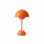 Flowerpot VP9 LED-Akku-Tischlampe, orange, IP44 - &TRADITION