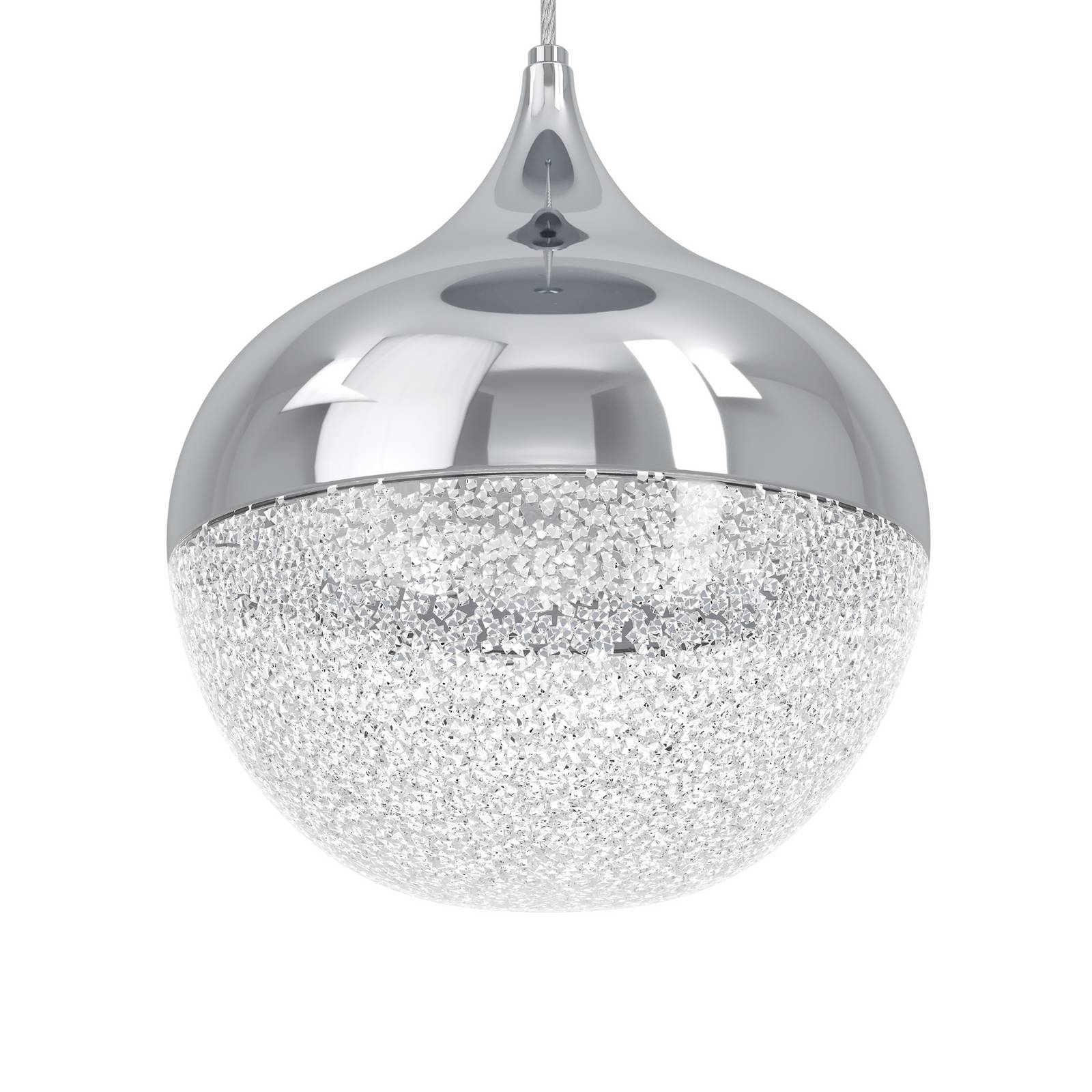 Suspension LED Stars of Light Mioglia, chromée, Ø 58 cm, à 10 lampes