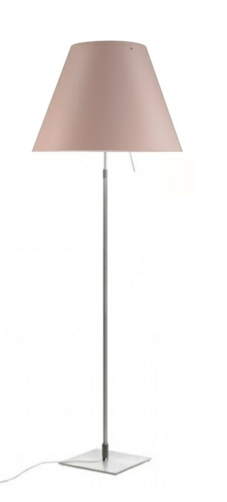 Costanza Floor Lamp with Dimmer Aluminium with Soft Skin - Luceplan