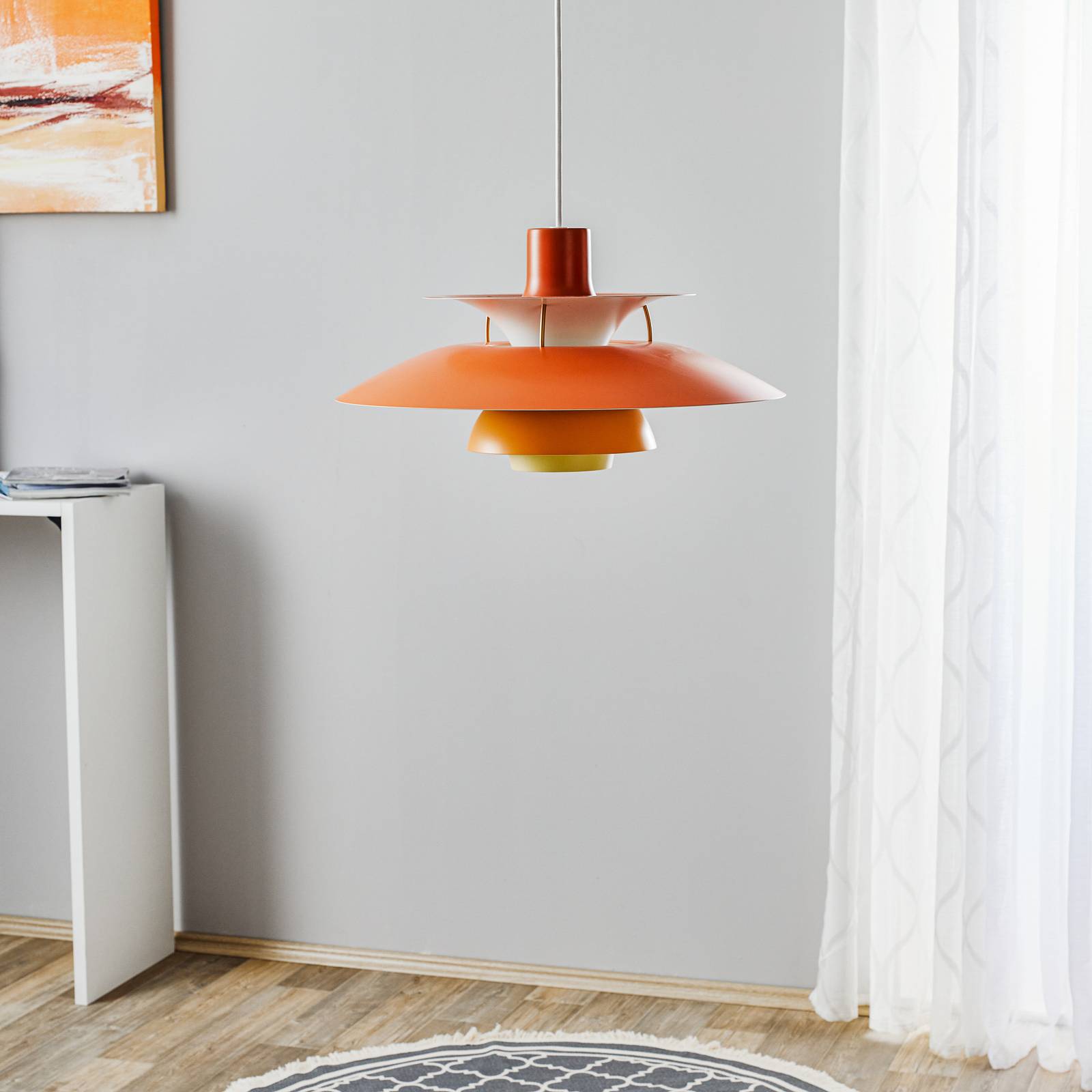 Louis Poulsen PH 5, lampa wisząca, pomarańczowa