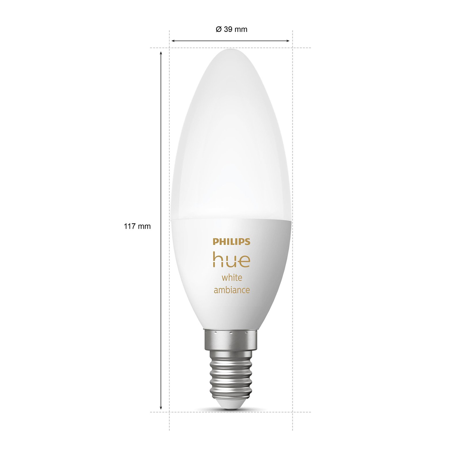 Philips Hue Kerzenlampe White Ambiance 2x E14 5,2W