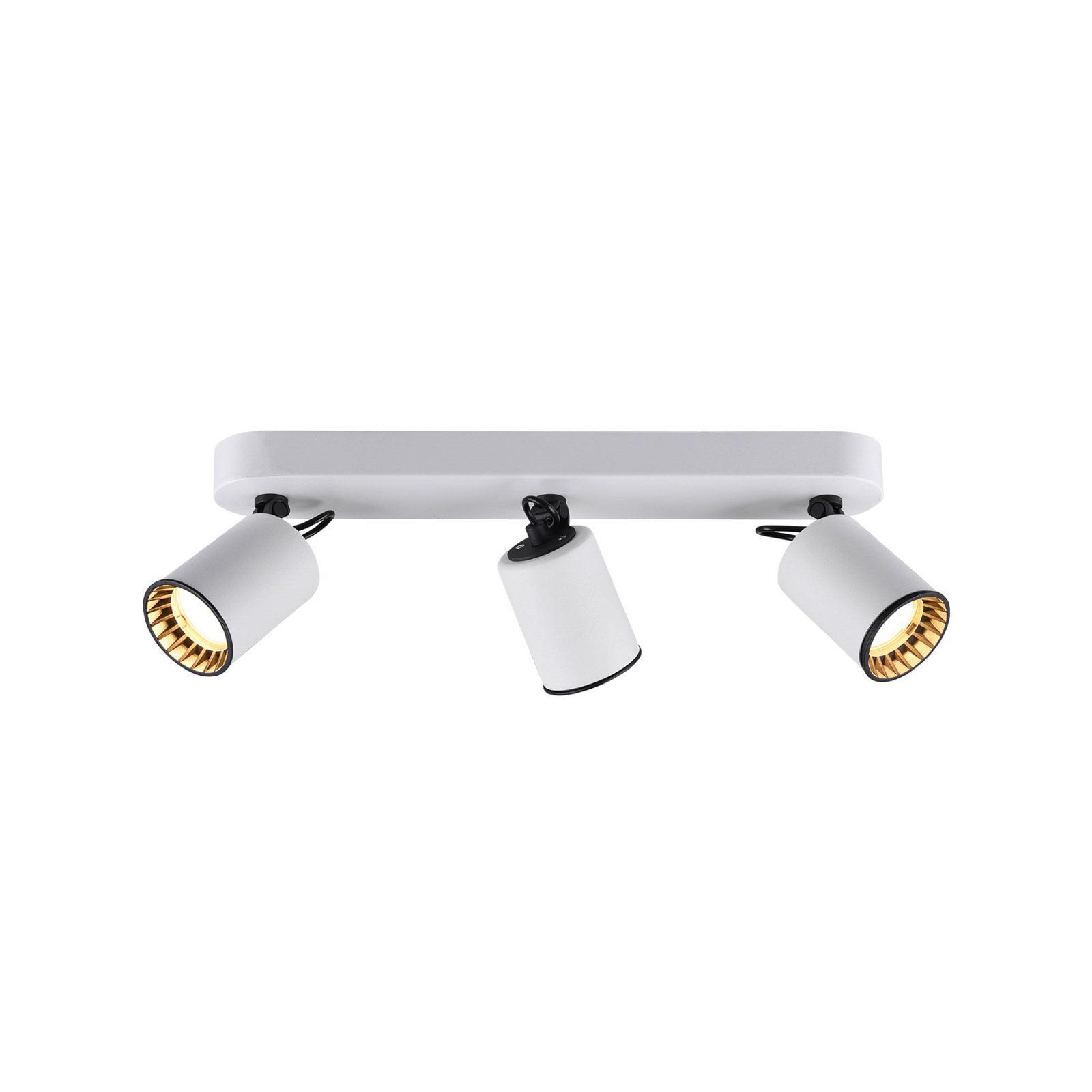 Pago ceiling spotlight, three-bulb, white