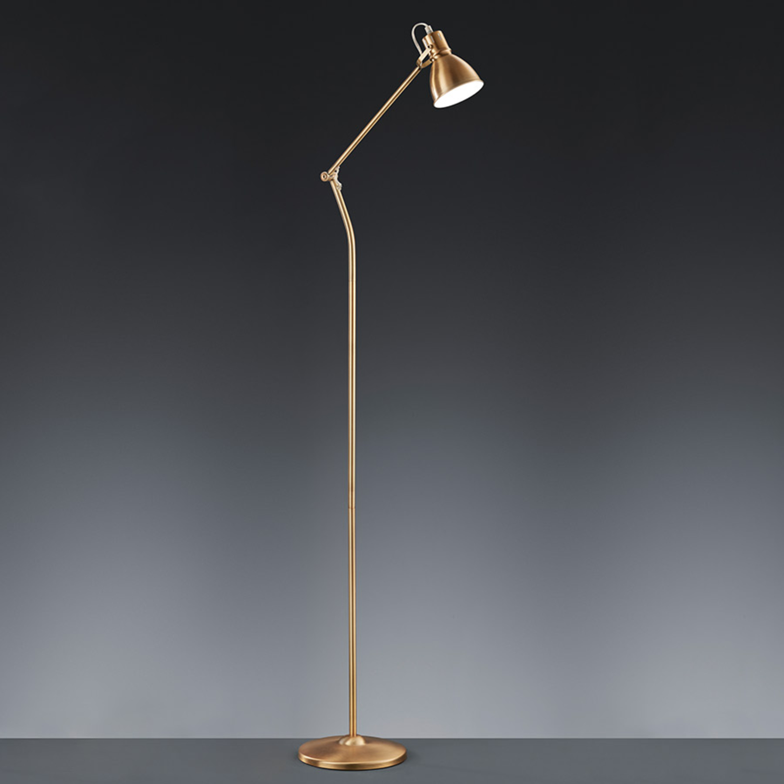Trio Lighting Keali floor lamp, antique brass, for Living / Dining Room, metal, E14, 18 W, energy efficiency: A++, H: 140 cm