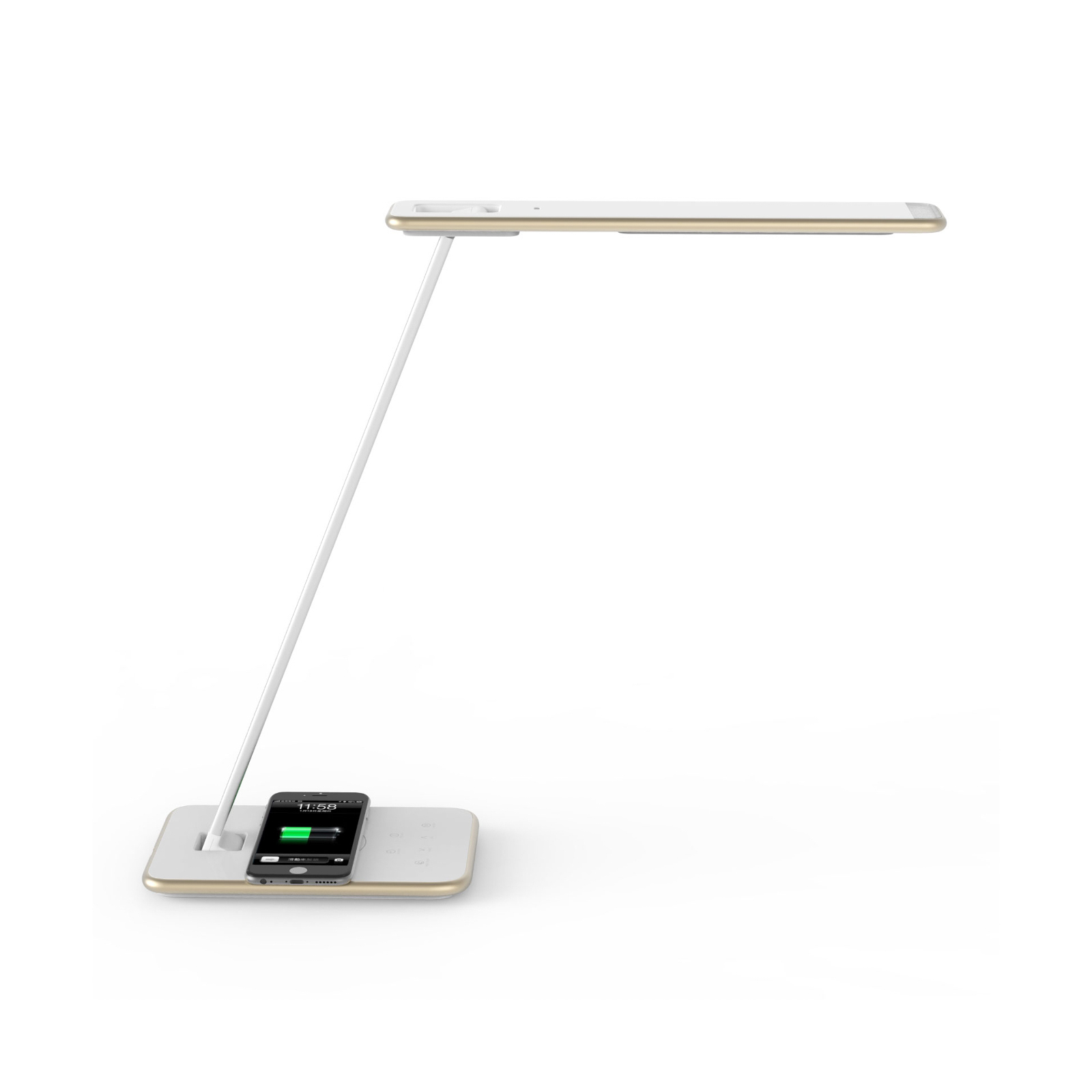 Orbit LED desk lamp with induction, gold