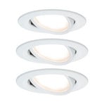 Nova LED recessed spotlight, 3-way swivel, white - Paulmann