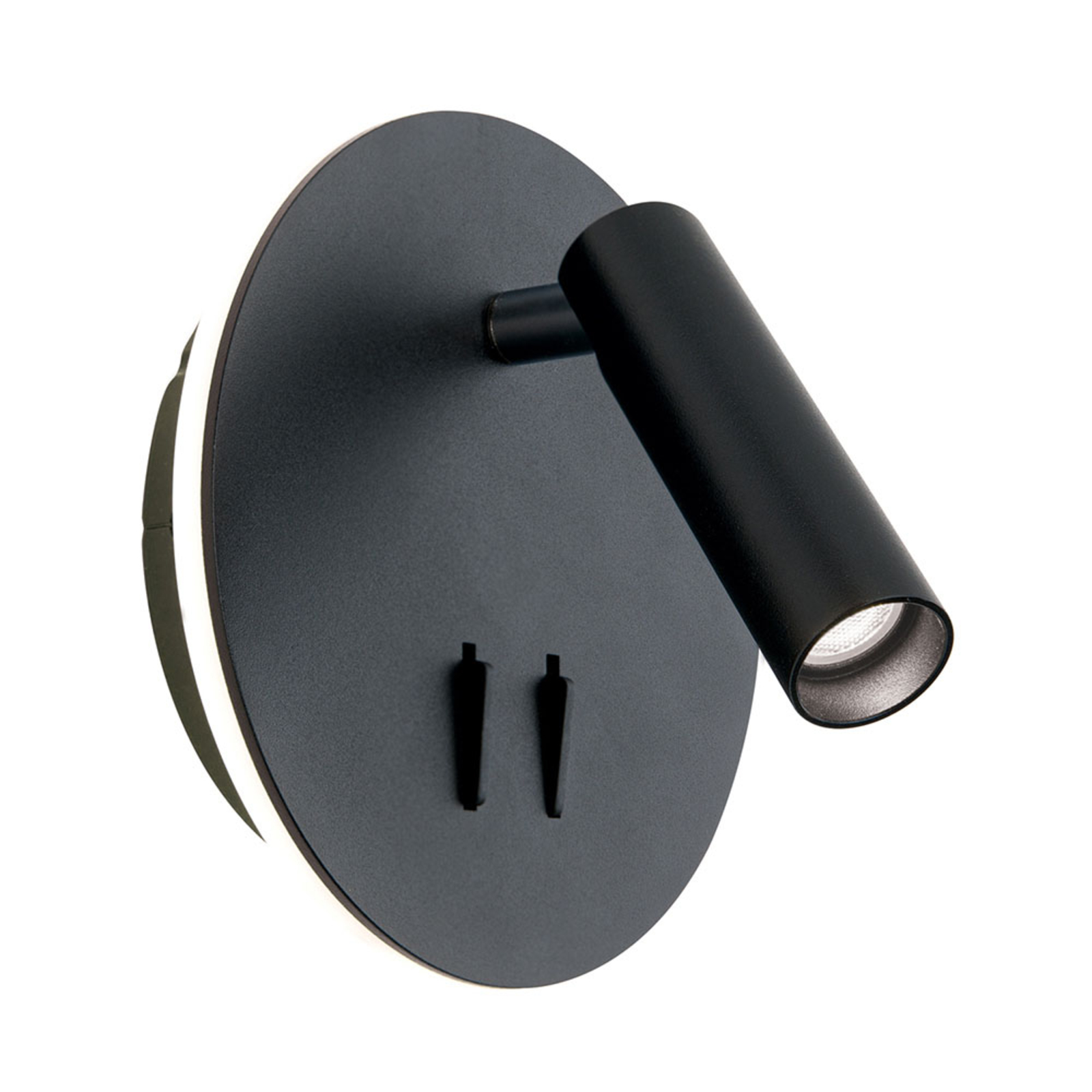 Lenny LED wall light with 2 light sources, black