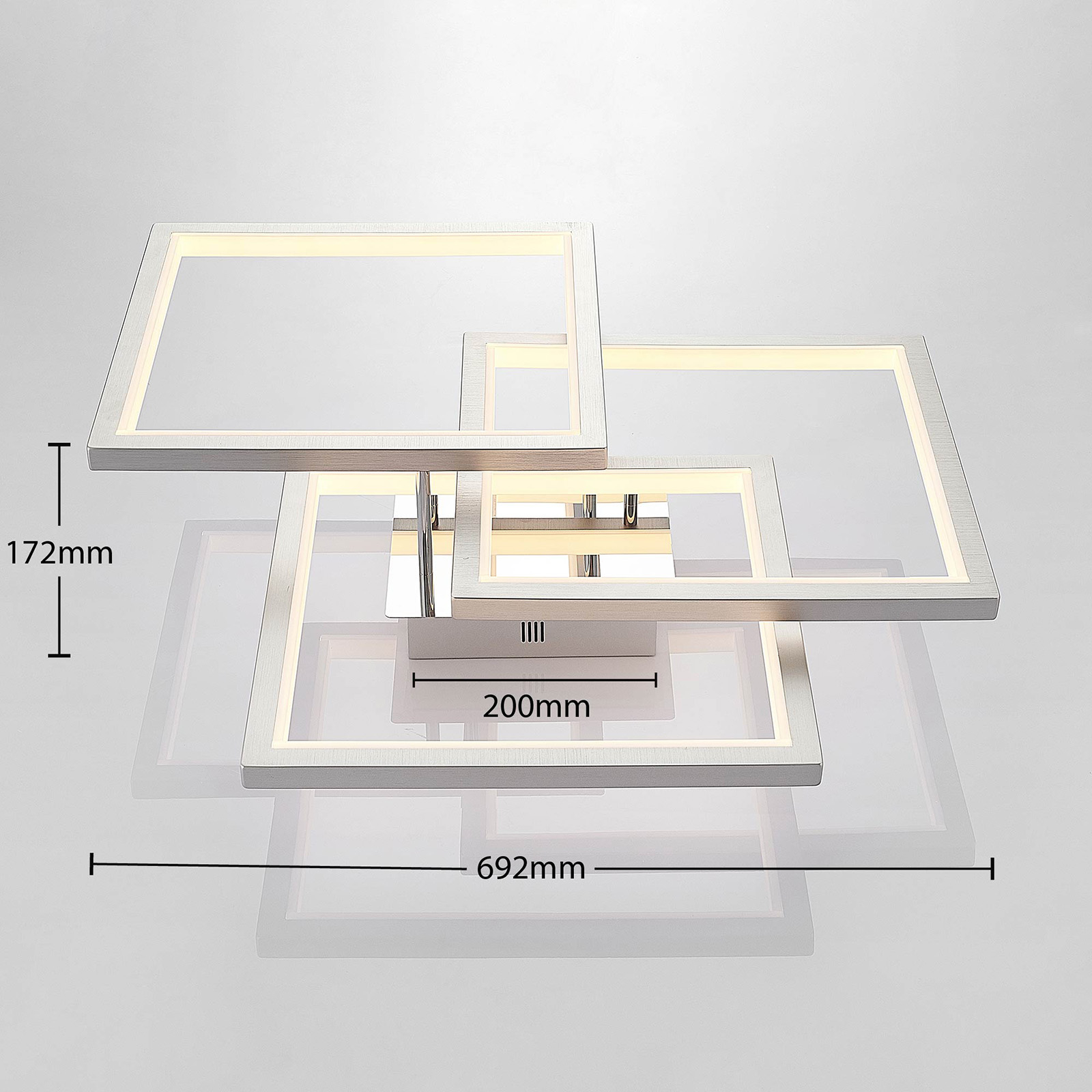 UDGÅET - Avilara LED Stropna lampa 70x70 Alu - Lucande