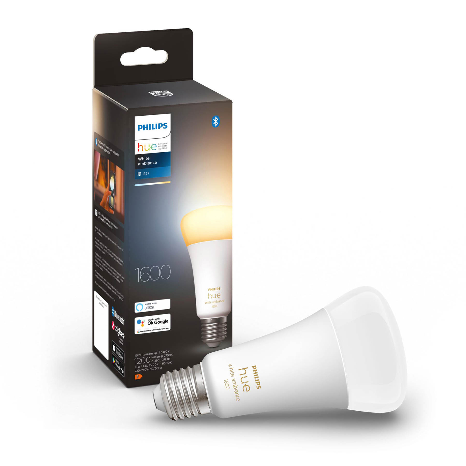 Philips Hue White Ambiance E27 13,5W LED-pære