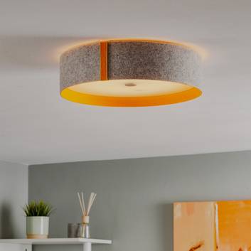 LARAfelt - lampa sufitowa z LED, szary/pom.