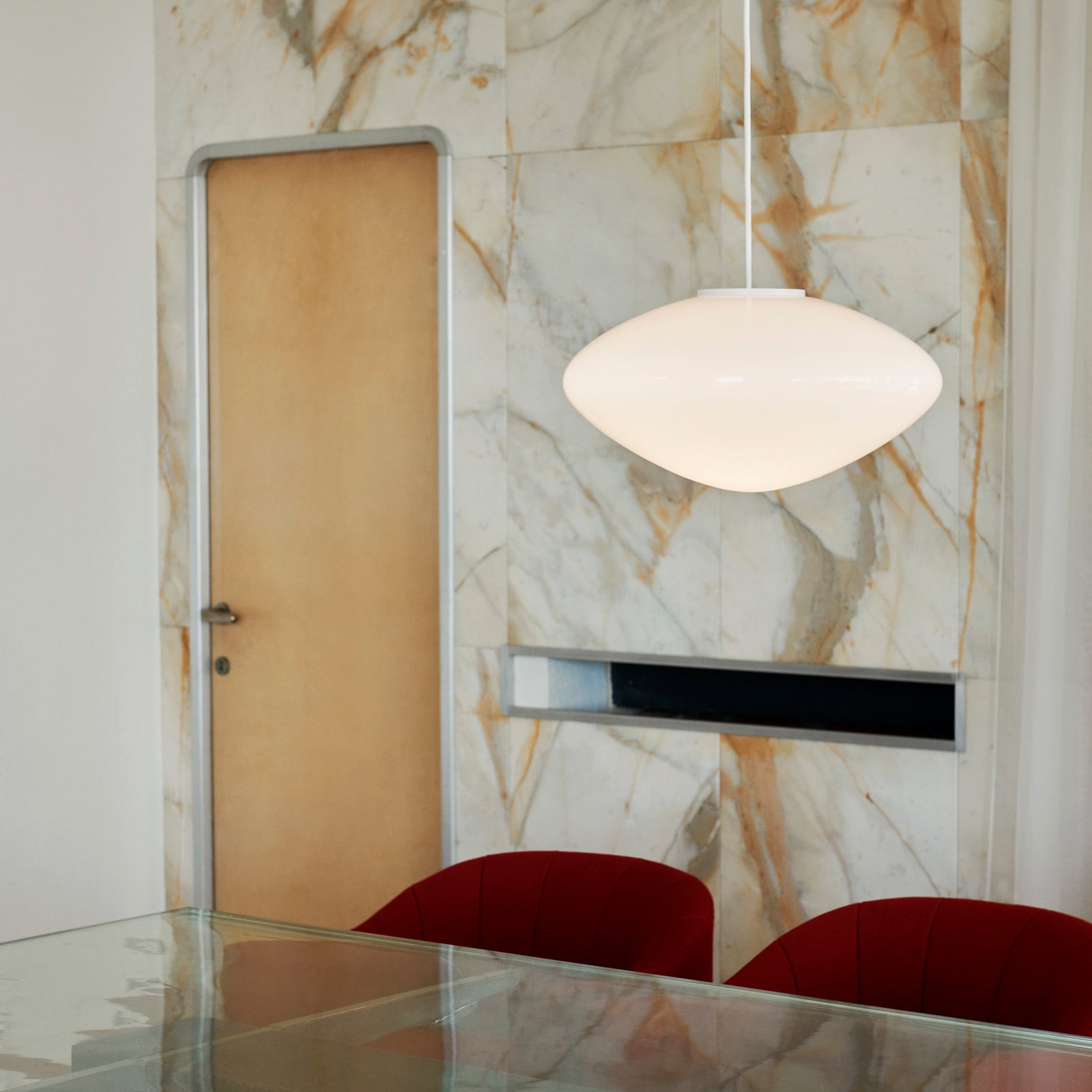 Mist AP16 pendellampe Matt White Mist All The Way To Paris &Tradition - Stue - Design - Glas - Med én lyskilde