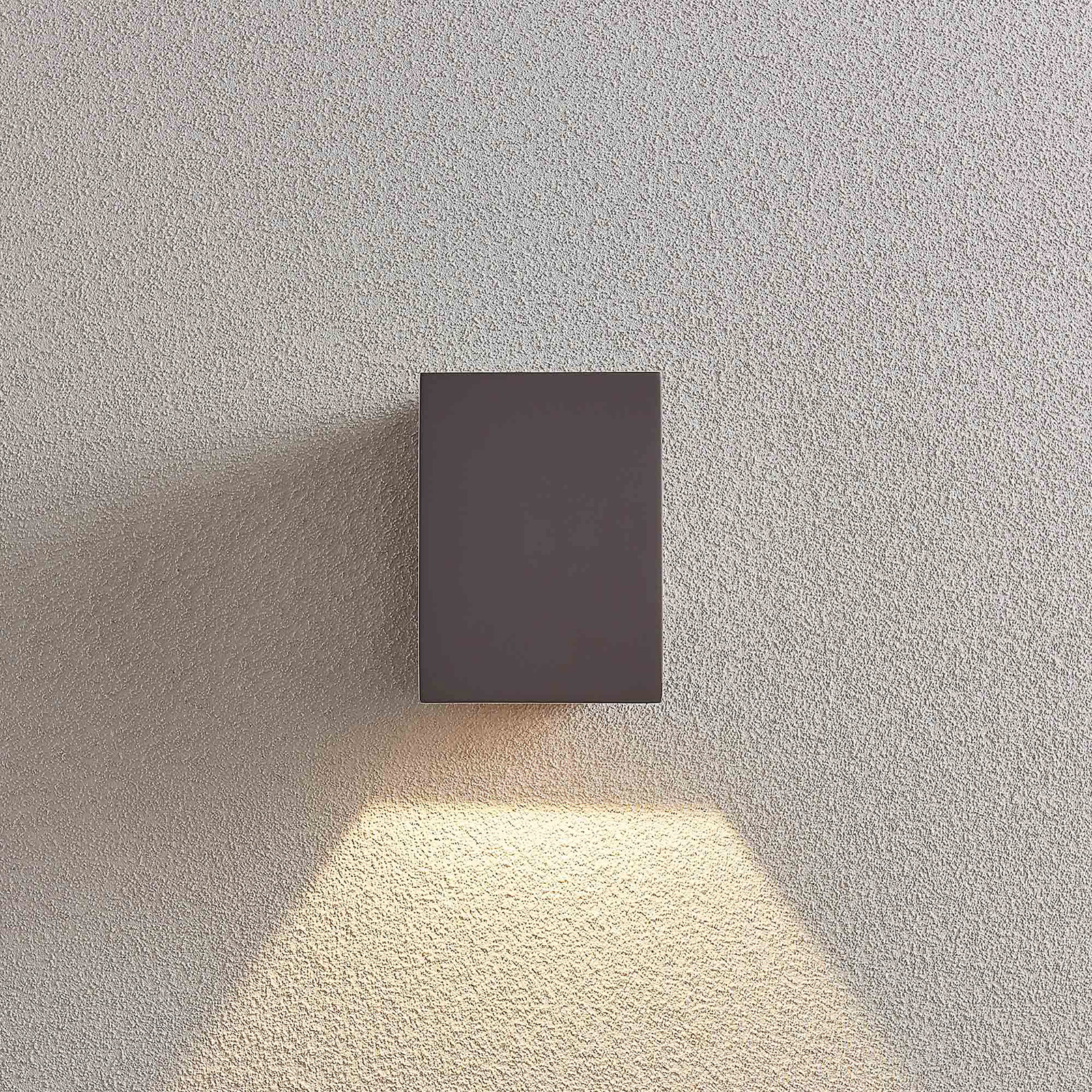 LED-Außenwandleuchte Cataleya, Beton, 12x16 cm
