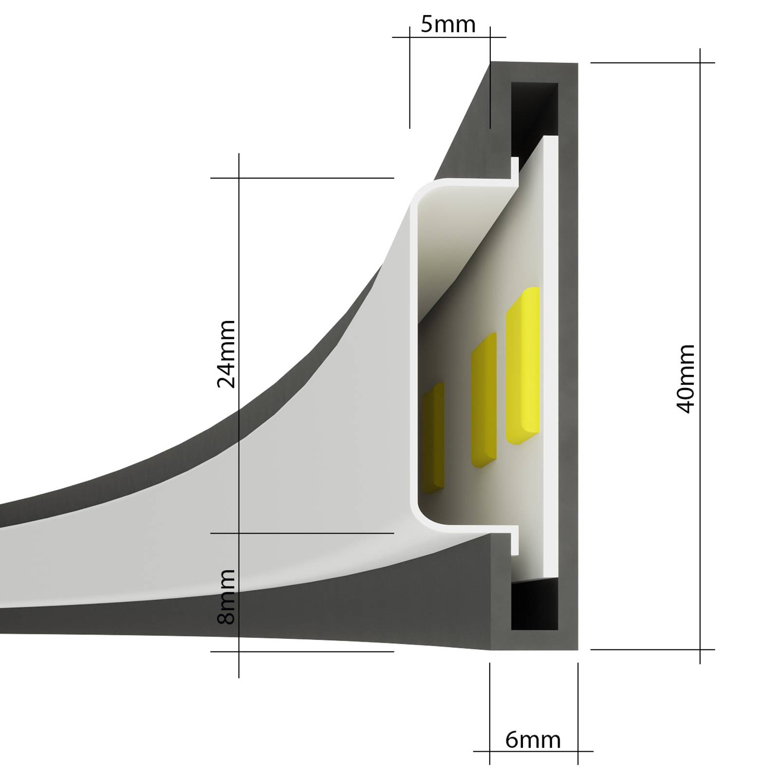 SOLLUX LIGHTING LED závěsné světlo Rio 78, vodorovné, 3000 K, bílá