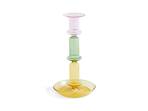 Flare Tall Candle Holder Rainbow Roza/Zelena/Žuta - HAY