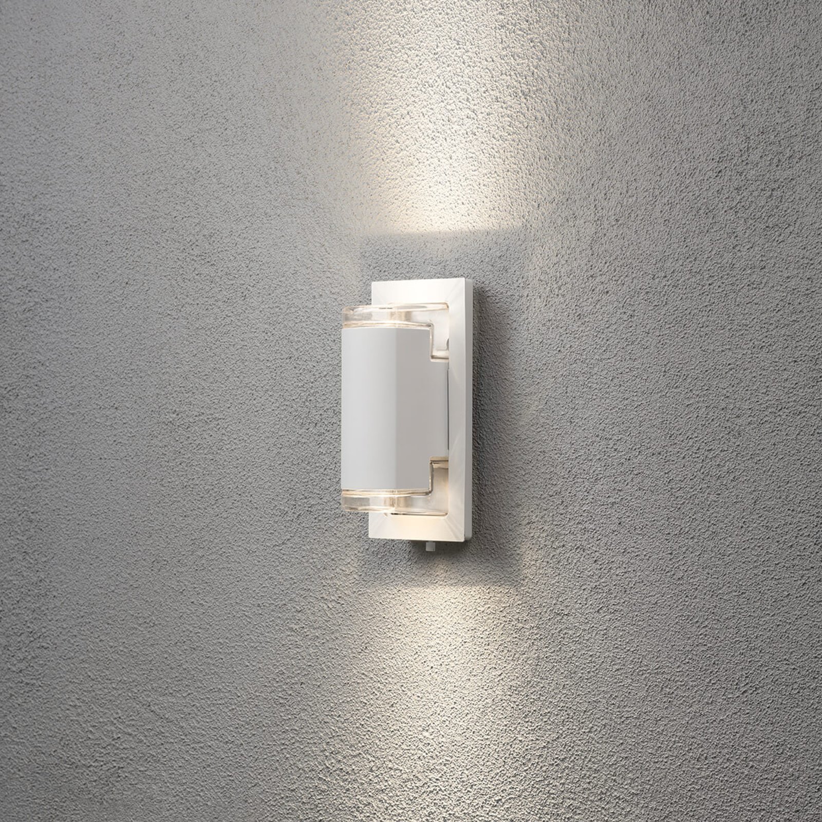 Potenza outdoor wall light, Up & Down, white