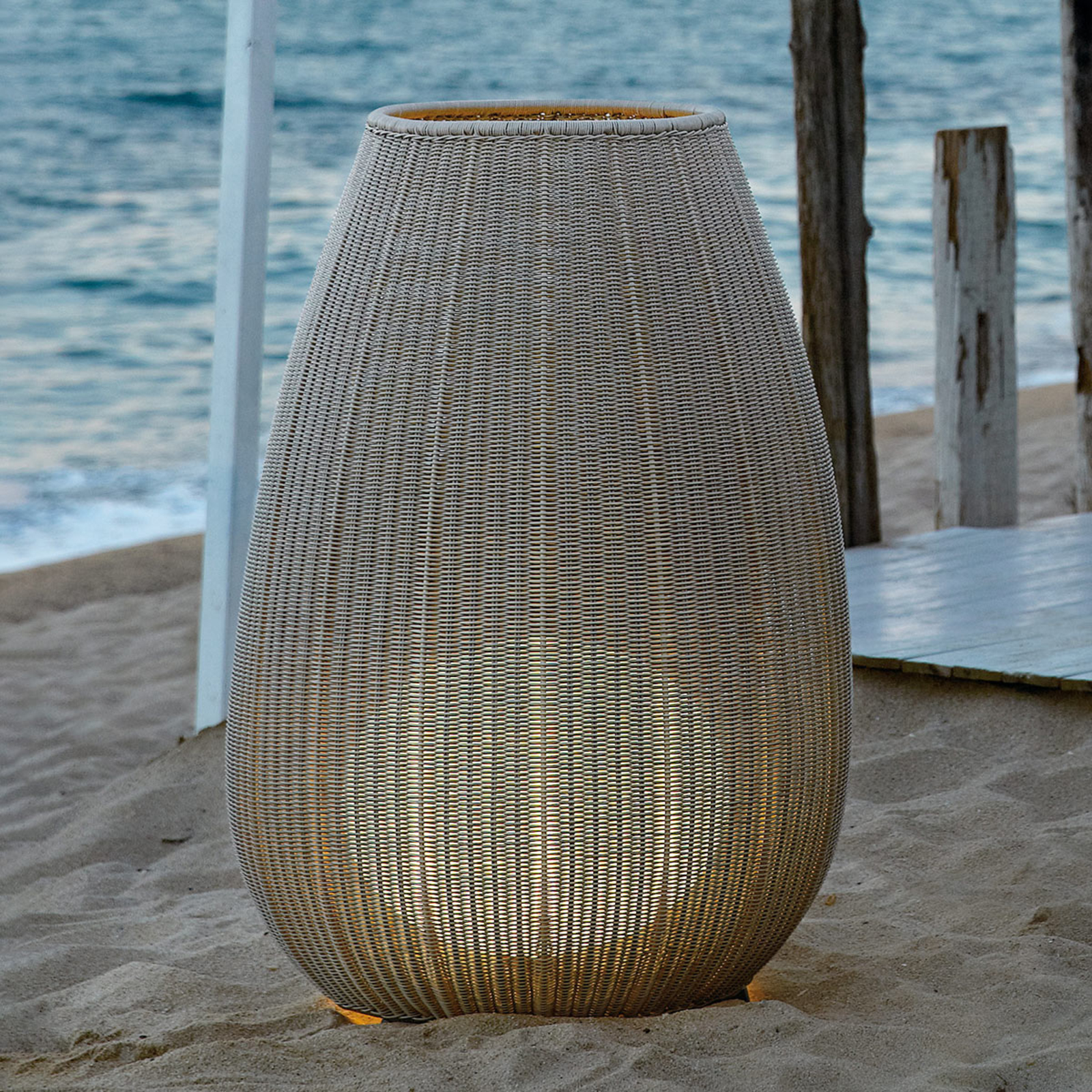Bover Amphora 02 - lampa tarasowa, light beige