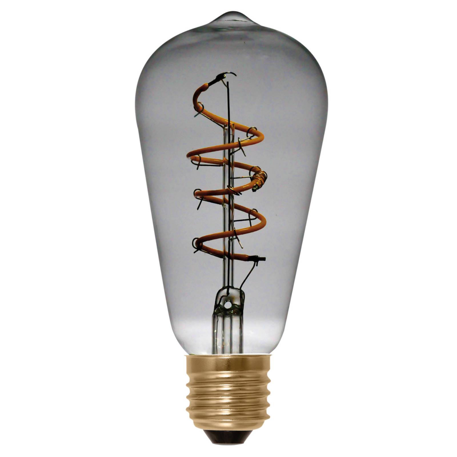 Ampoule LED E27 4W Curved Line smokey gris
