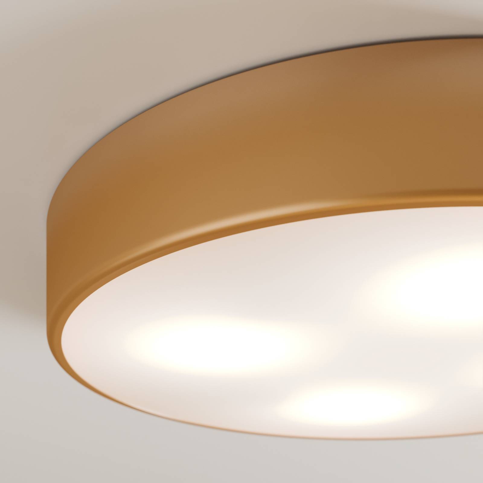 Lampa sufitowa Cleo, Ø 50 cm, IP20, kolor złoty, metal, E27