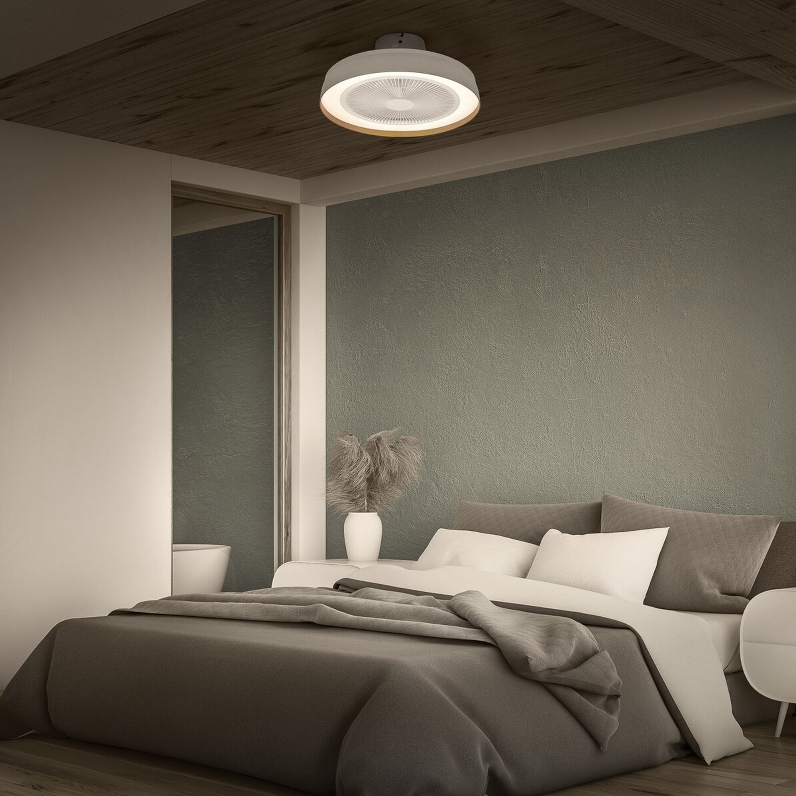 OSRAM ENCAPSULATE LED ceiling fan, Ø 48 cm, white, CCT