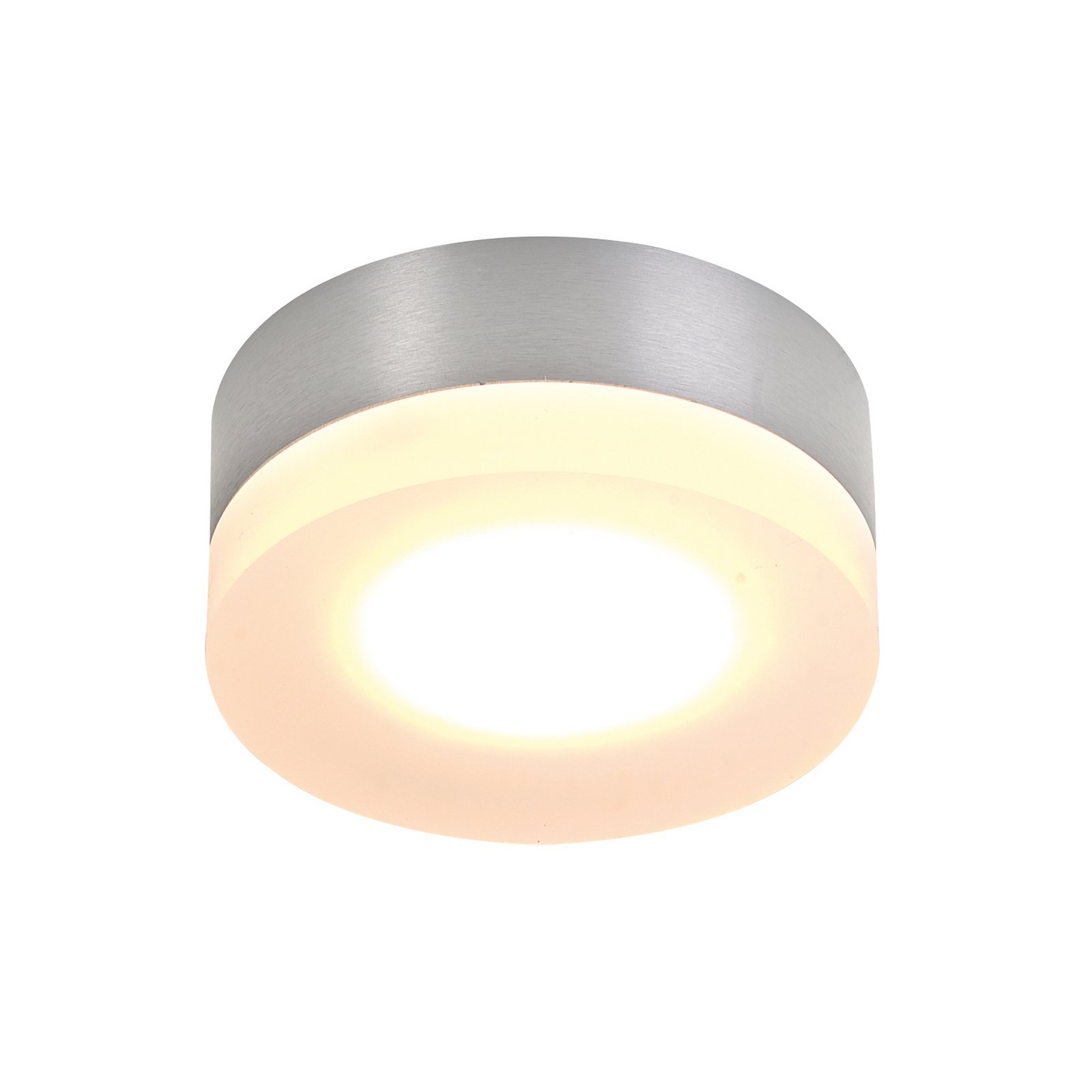 Bopp LED plafondlamp One, aluminiumkleurig, Ø 9 cm, metaal Bopp LED plafondlamp One, aluminiumkleurig, Ø 9 cm, metaal