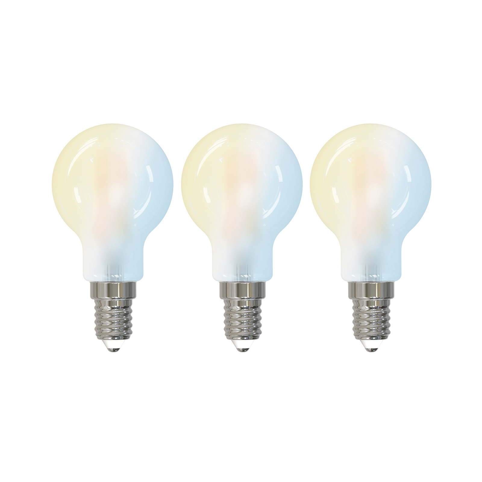 LUUMR Inteligentná LED žiarovka, sada 3 ks, E14, 4,2 W, matná, Tuya